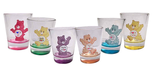 Swear Bears Care Bear Shot Glasses: Fun, Nostalgia, and Humor Combined