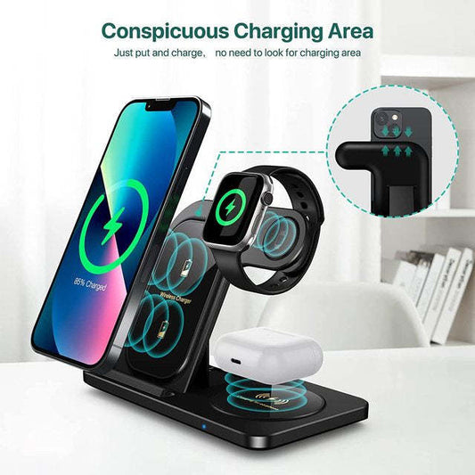 Three-In-One Dual Coil Wireless Charger