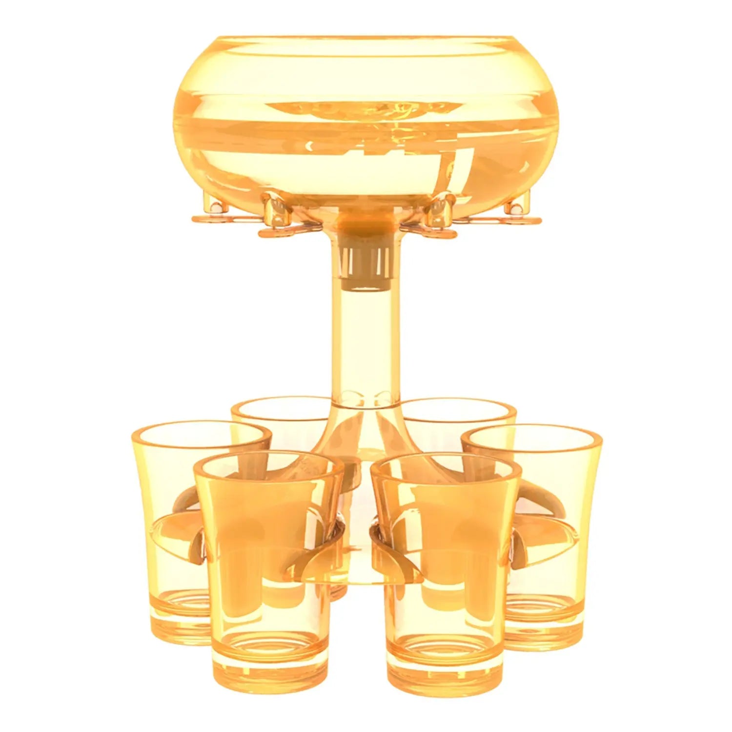   6-Shot Glass Dispenser Holdern PartyPro Wine, Whiskey, Beer Dispenser for Drinking Games and Party Fun Home 