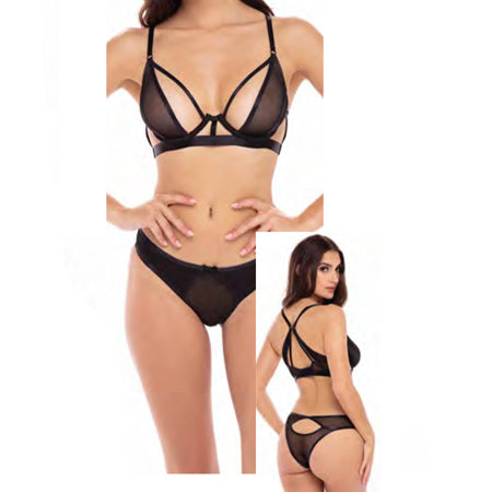 RR New In Town 2Pc Bra Set Black ML