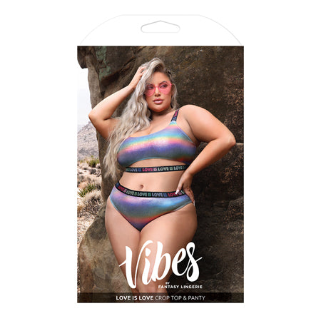 FL Vibes Love Is Love Top&Panty Rain QS