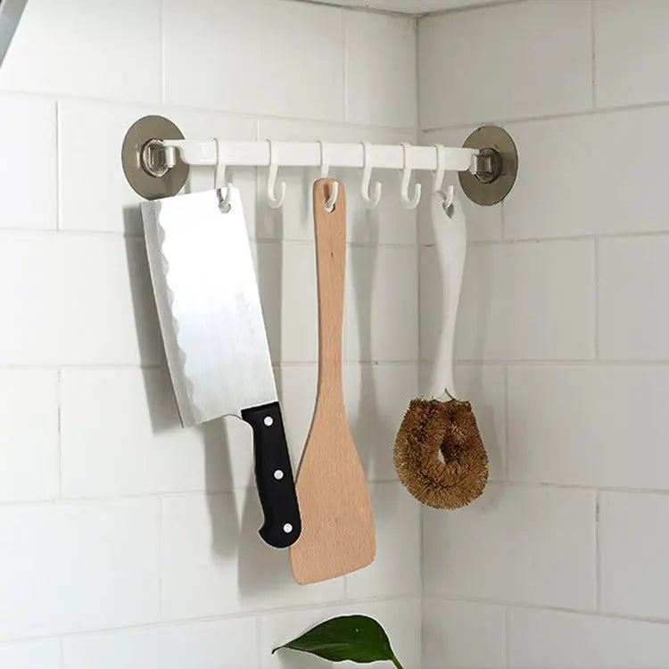   Adhesive Wall Hooks 6-Link Seamless Hanger FlexiHold™ Kitchen 