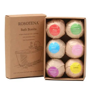   Organic Bath Bomb Set – Mint, Lavender, and Rose Flavors Skincare 